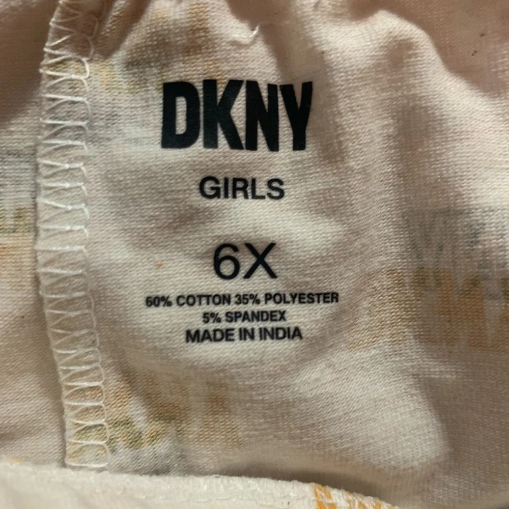 DKNY Mustard and White Sequins 2-Piece Set 6X